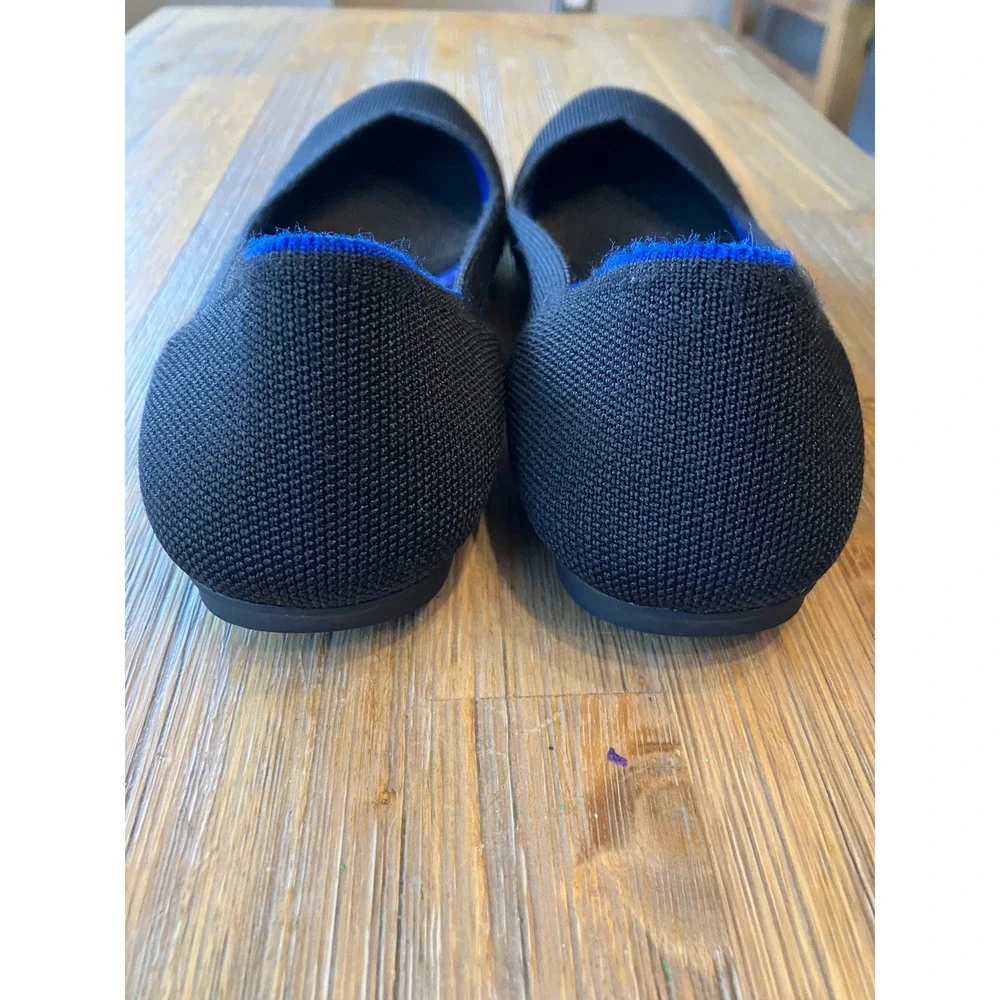 Rothy's The Daily Flat Mesh Washable Black size 7 Ballet Slip On‎
